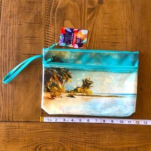Swim Suit Sack w/Zipper Pocket Beautiful Tropical 🏝 Design be NWT